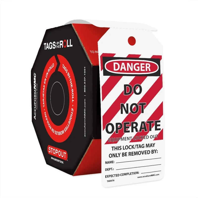 DO NOT OPERATE EQUIPMENT TAGS 100/RL - Flammable Storage Cabinets